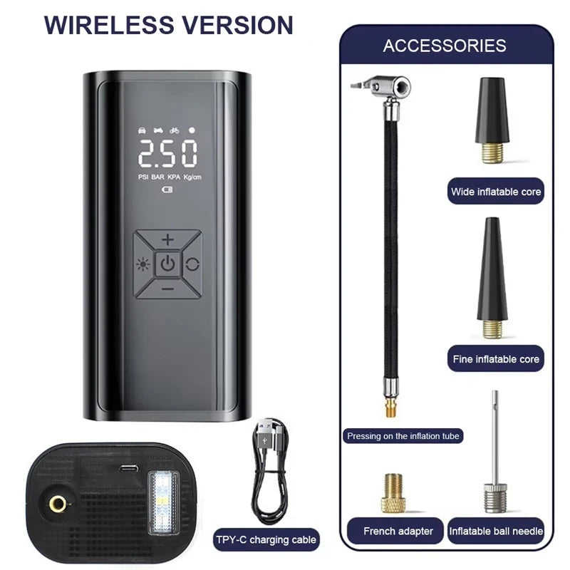 Wireless Car Air Compressor Tire Inflator